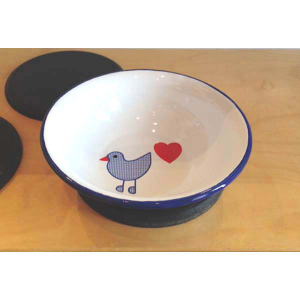 ままごと　青い鳥　ホーロー食器　シリアルボウルＮＥＷ　ミュンダーエマイル社　ドイツ